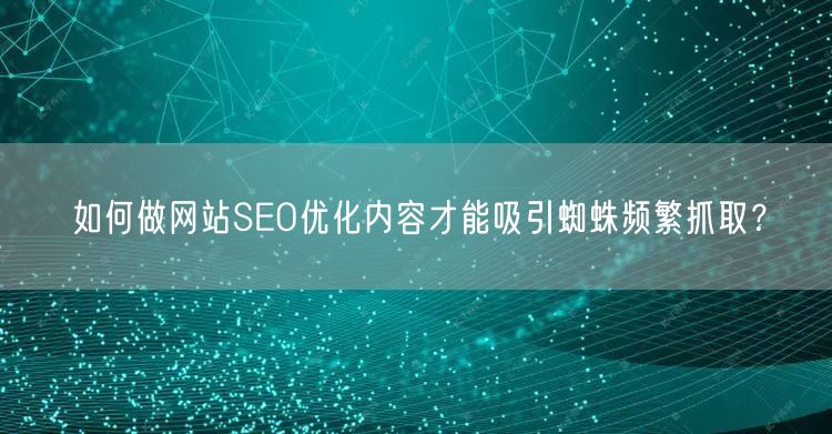 网站SEO内容优化：吸引蜘蛛频繁抓取的秘诀